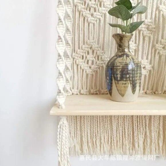HANDMADE Macrame Wall Hanging Shelf - Picture 3 of 6